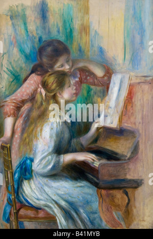 Les jeunes filles au piano 1892 Pierre-Auguste Renoir Musée de l'Orangerie Paris France Europe UE Banque D'Images