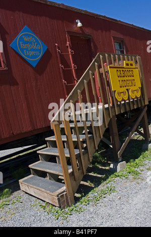 Hobo 'Inn' le Mont Rainier Railroad train société manger WA USA Washington l'Elbe Banque D'Images