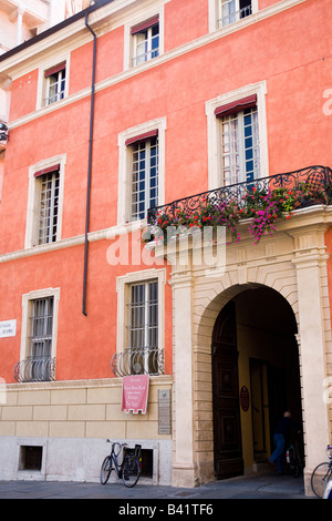 Palazzo Dalla Rosa Prati, Strada del Duomo, Parme, Italie Banque D'Images