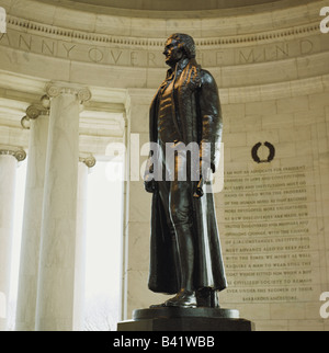 Statue de Thomas Jefferson, père fondateur de l'USA, Washington, DC Banque D'Images