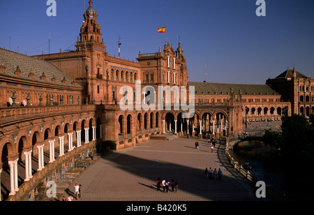 Espagne, Séville, Plaza de España Banque D'Images