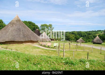 Rotondes, Castell Henlly, à l'âge de fer fort, Méline, Nevern, Pembrokeshire, Pays de Galles, Royaume-Uni Banque D'Images