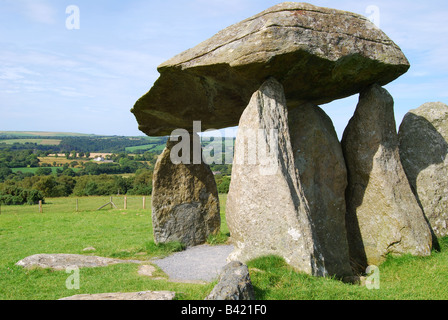 Pentre Ifan chambre funéraire, Nevern, Pembrokeshire Coast National Park, Pembrokeshire, Pays de Galles, Royaume-Uni Banque D'Images