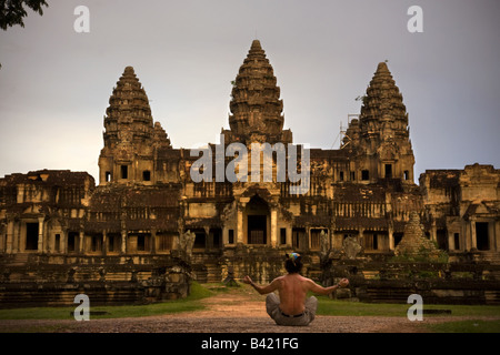 Temple d'Angkor Wat Angkor Cambodge site Banque D'Images