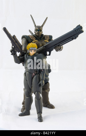 Action figures du manga Appleseed de Masamune Shirow par série. Banque D'Images