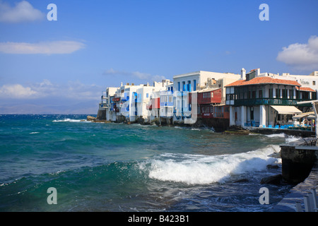 La petite Venise de Mykonos Cyclades Grèce Île Zone Banque D'Images