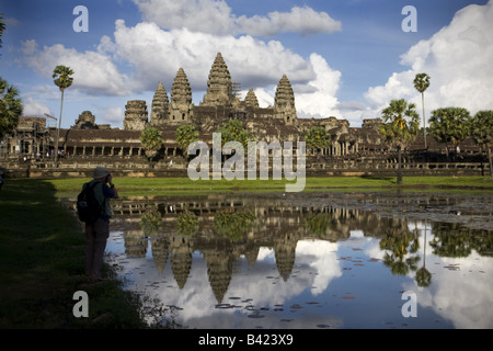 Temple d'Angkor Wat au Cambodge Banque D'Images