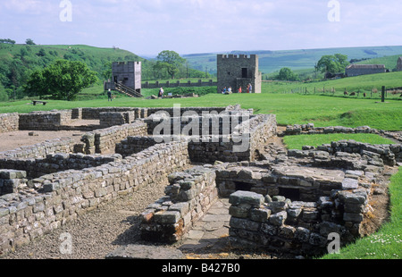 Vindolanda Site archéologique Romain Hadrien Northumberland archéologie anglais mur murs ruines England UK camp ruine histoire Banque D'Images