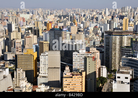 São Paulo vue depuis le toit d'Italia Building Brésil Banque D'Images