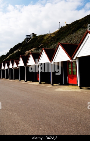 Cabines de plage, Bournemouth, Hampshire, Angleterre Banque D'Images