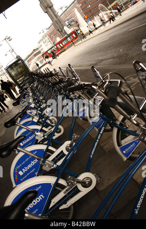 Des vélos communautaires à Stockholm en Suède Banque D'Images