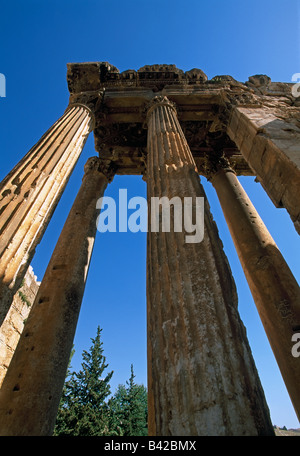 Moyen Orient, du Liban, de la Bekaa, à Baalbek, Temple de Bacchus Romain Baalbeks Banque D'Images