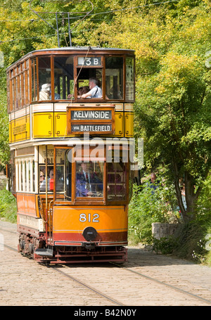 Tramway de Berlin 3006 à Crich, Musée du Tramway Derbyshire Banque D'Images