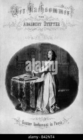 Adalbert Stifter,,23.10.1805 - 28.1.1868, l'artiste n'a pas d'auteur pour être effacé Banque D'Images