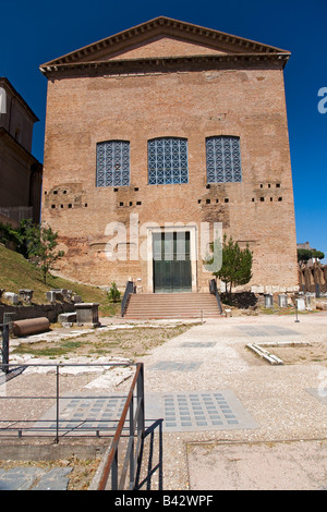 La Curie Romaine, au début du Forum, construit par Diocletius AD 283, Rome, Italie, Europe Banque D'Images