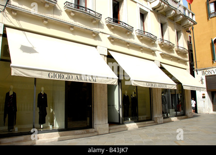 Giorgio Armani shop Venise Italie Banque D'Images