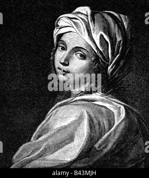 Beatrice Cenci, 1577 - 1599, l'Italien nun, portrait, gravure sur bois Peinture de Guido Reni, 17e siècle, la galerie Barberini, Rome, , n'a pas d'auteur de l'artiste pour être effacé Banque D'Images