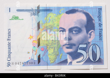 Un Franc cinquante bank note. Banque D'Images