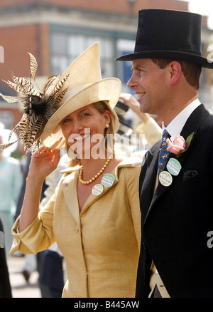 Comte et la comtesse de Wessex à Royal Ascot 15 Juin 2004 Prince Edward Sophie Rhys Jones Banque D'Images