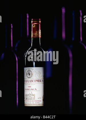 Bouteille de Bordeaux rouge CHATEAU vin,Lascomps Banque D'Images