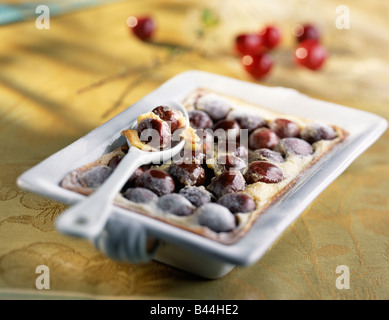 Batter pudding Rhubarbe Banque D'Images