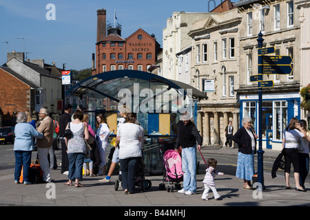 Centre-ville marché Devizes wiltshire england uk go Banque D'Images