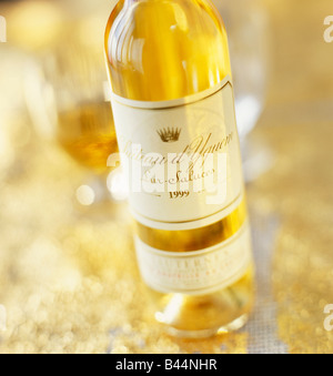 Bouteille de Sauternes Château d'Yquem Banque D'Images