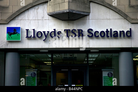 Signe pour Lloyds TSB Scotland direction générale ci-dessus à Édimbourg, Écosse, Royaume-Uni, Europe Banque D'Images