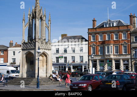 Centre-ville marché Devizes wiltshire england uk go Banque D'Images