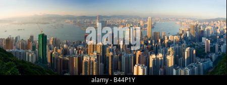 Chine Hong Kong ville vue du pic Banque D'Images