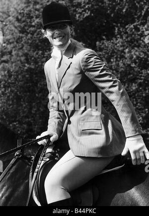 La princesse Michael de Kent le horse au Mayfield Août 1983 Banque D'Images