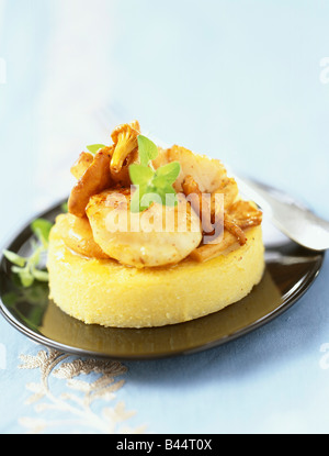Fricassé de pétoncles avec polenta
