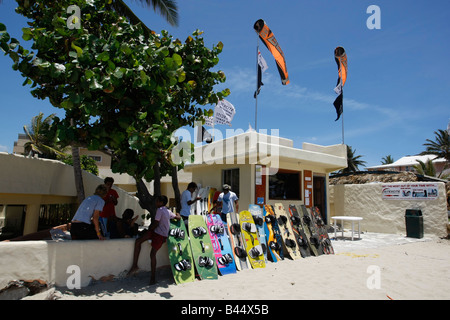 Kite Surf à kite beach en République Dominicaine Banque D'Images