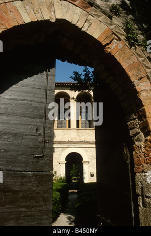 Arquà Petrarca Italie Casa di Petrarca accueil dernière renaissance du poète érudit Pétrarque maintenant un musée Banque D'Images