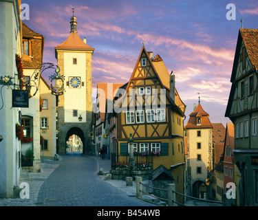 DE - La Bavière : Plönlein à Rothenburg-ob-der-Tauber Banque D'Images