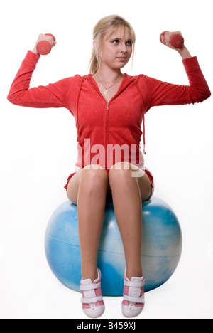 Woman working out Banque D'Images