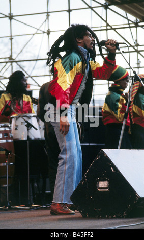 Marley, Bob, 6.2.1945 - 11.5.1981, musicien jamaïcain, en concert, fin des années 1970, Banque D'Images