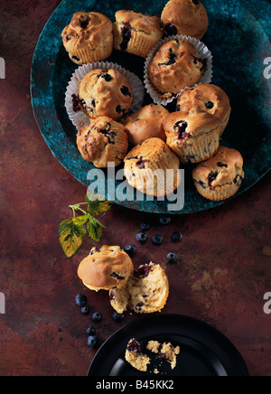 Muffins aux bleuets editorial food Banque D'Images
