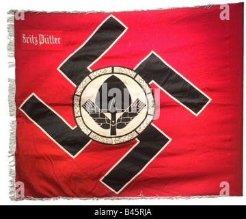 Nazisme/socialisme national, organisations, Service du travail allemand, drapeau, 1930, 30 s, Allemagne nazie, Third Reich, Reicharbeitsdienst (RAD), Banque D'Images