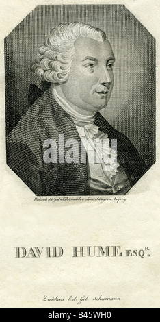 Hume, David, 7.5.1711 - 25.8.1776, philosophe écossais, historien et économiste, portrait, gravure sur acier, par F. Rosmaster le jeune, après Richards, Zwickau, Allemagne, 19e siècle, l'artiste n'a pas d'auteur pour être effacé Banque D'Images