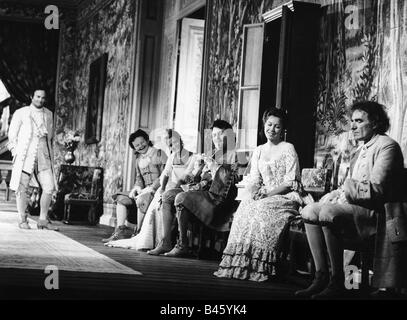 Théâtre / théâtre, 'La Misanthrope', DEU 1973, directeur: Rudolf Noelte, scène avec: Werner Kreindl, Kurt Zips, Sylvia Manas, Lambert Hamel, Gaby Dohm et Romuald Pekny, Banque D'Images