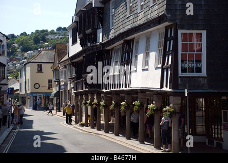 Les bâtiments de style Tudor à Dartmouth,Dartmouth Museum est un musée installé dans une maison de marchand vieille atmosphérique, construit en 16 siècle, Banque D'Images