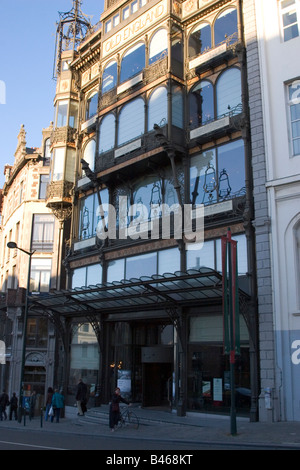 Bâtiment de style Art Nouveau abritant les 'Musee des instruments de musique', 2 rue Montagne de la Cour, Bruxelles Belgique Banque D'Images