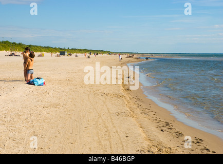 Plage de Liepaja Lettonie Europe Banque D'Images