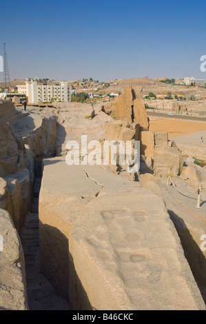 L'obélisque inachevé à Assouan, Egypte Banque D'Images