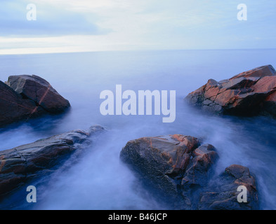 L'océan Atlantique, au Cap-Breton Highland Nat. Park, Nova Scotia, Canada Banque D'Images