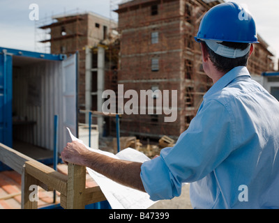 Mécanicien sur chantier Banque D'Images