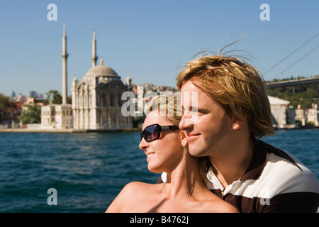 Jeune couple en vacances à Istanbul Banque D'Images