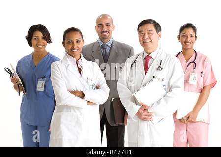 Portrait de médecins et d'infirmières Banque D'Images