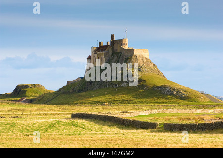 Château de Lindisfarne sur l'île sacrée de Lindisfarne, Northumberland, Angleterre Banque D'Images